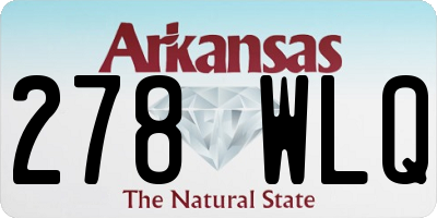 AR license plate 278WLQ