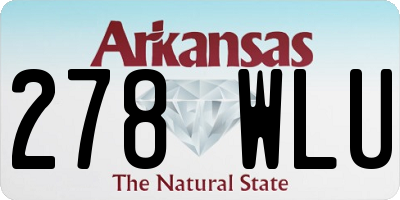 AR license plate 278WLU