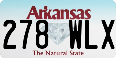 AR license plate 278WLX