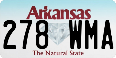 AR license plate 278WMA