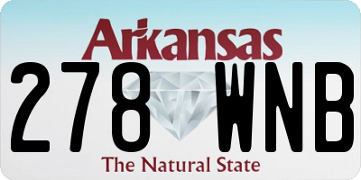 AR license plate 278WNB