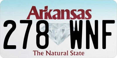 AR license plate 278WNF