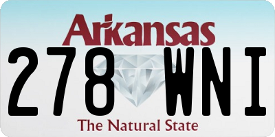 AR license plate 278WNI