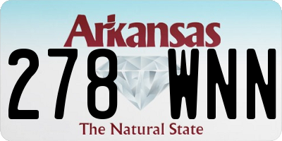 AR license plate 278WNN