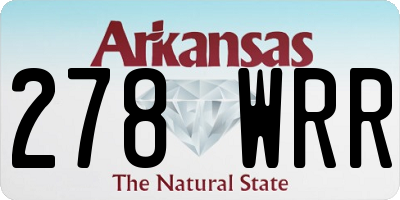 AR license plate 278WRR
