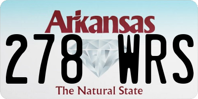 AR license plate 278WRS