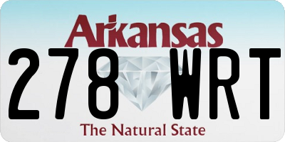 AR license plate 278WRT