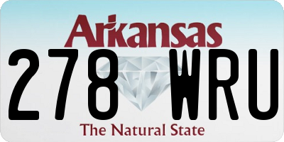 AR license plate 278WRU