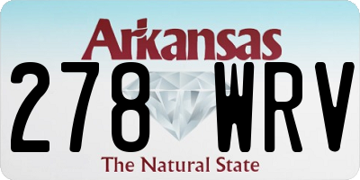 AR license plate 278WRV
