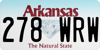 AR license plate 278WRW