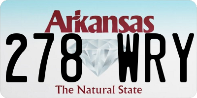 AR license plate 278WRY