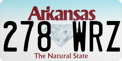 AR license plate 278WRZ