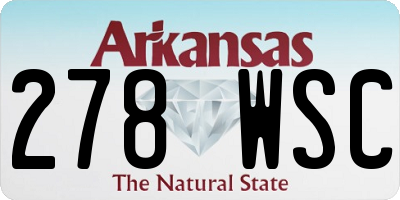 AR license plate 278WSC