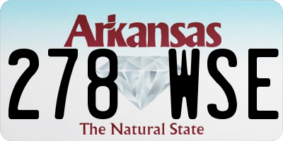 AR license plate 278WSE