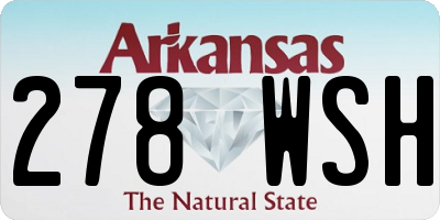 AR license plate 278WSH