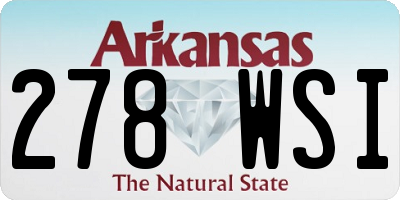 AR license plate 278WSI
