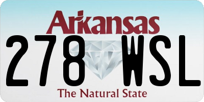 AR license plate 278WSL