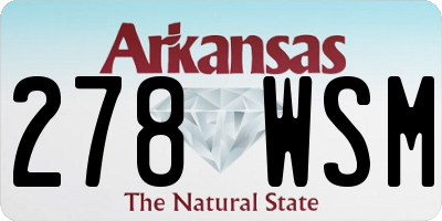 AR license plate 278WSM
