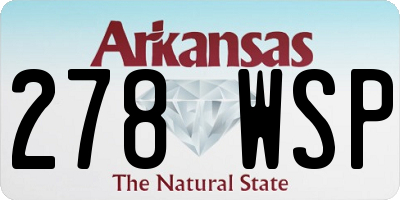AR license plate 278WSP