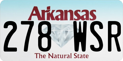 AR license plate 278WSR