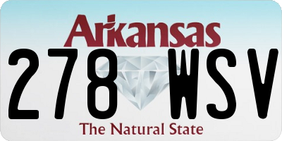 AR license plate 278WSV