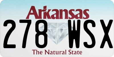 AR license plate 278WSX