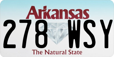 AR license plate 278WSY