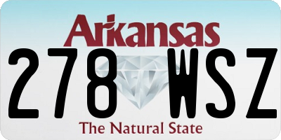 AR license plate 278WSZ