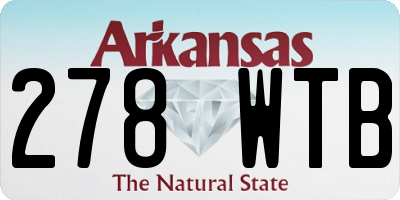 AR license plate 278WTB