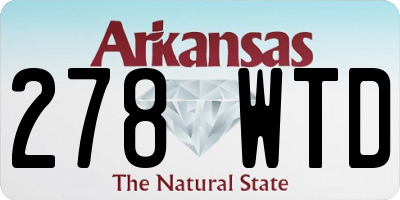 AR license plate 278WTD