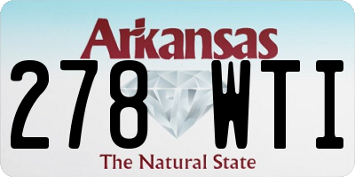 AR license plate 278WTI