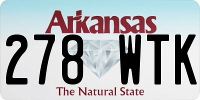 AR license plate 278WTK
