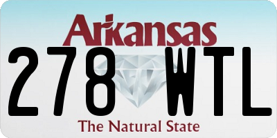 AR license plate 278WTL