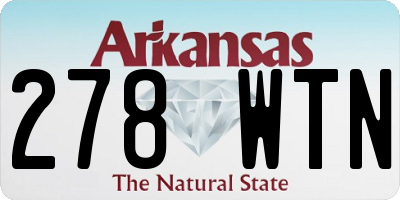 AR license plate 278WTN