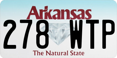 AR license plate 278WTP