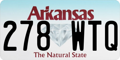AR license plate 278WTQ