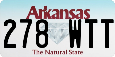 AR license plate 278WTT