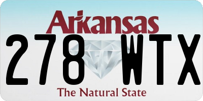 AR license plate 278WTX