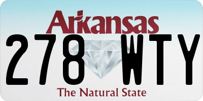 AR license plate 278WTY