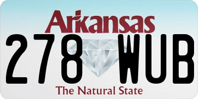 AR license plate 278WUB