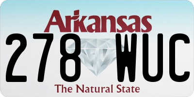 AR license plate 278WUC