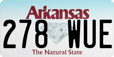 AR license plate 278WUE