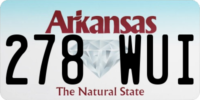 AR license plate 278WUI