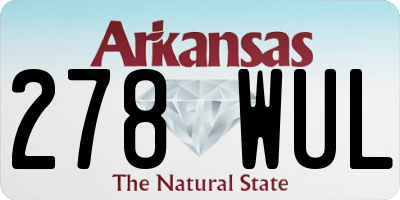 AR license plate 278WUL