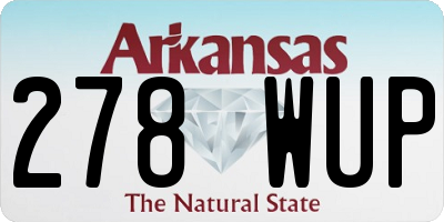AR license plate 278WUP