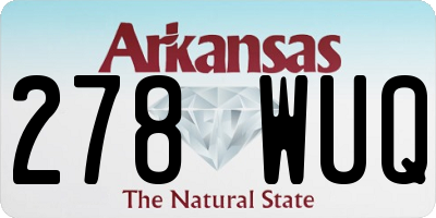 AR license plate 278WUQ