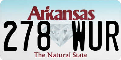 AR license plate 278WUR