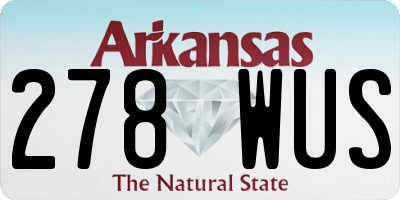 AR license plate 278WUS