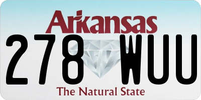 AR license plate 278WUU