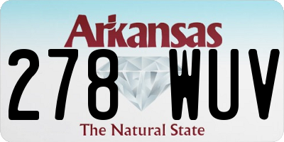AR license plate 278WUV